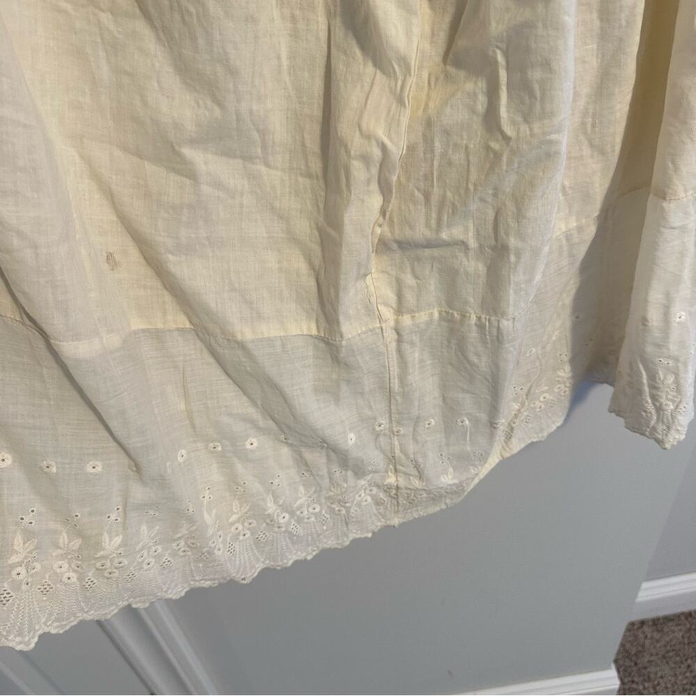 Vintage Antique Cream Lace Embroidered Maxi Skirt Medium - Picture 14 of 16